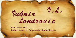 Vukmir Londrović vizit kartica
